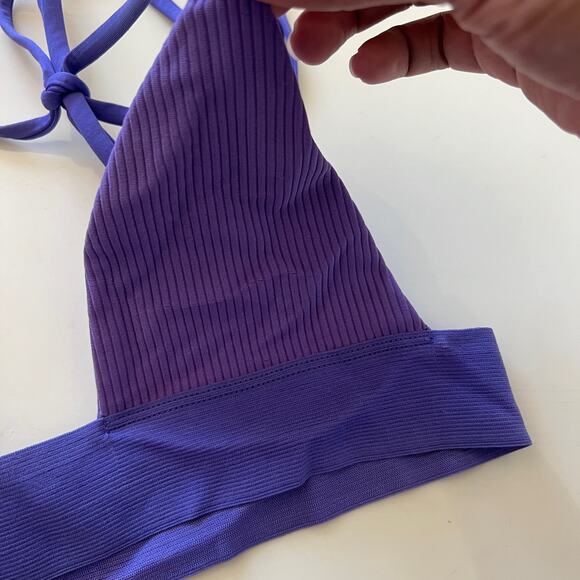 Frankie's Bikinis Purple Triangle Bikini Top - Picture 5 of 9